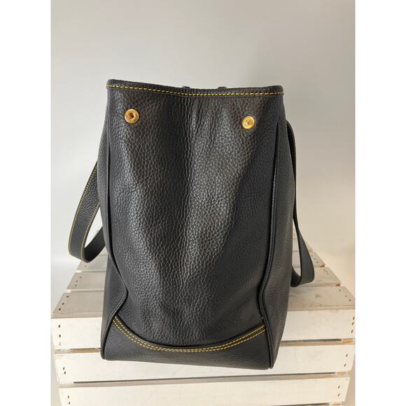 DOONEY & BOURKE X-LARGE BLACK PEBBLED LEATHER SHOULDER BAG - Picture 6 of 16